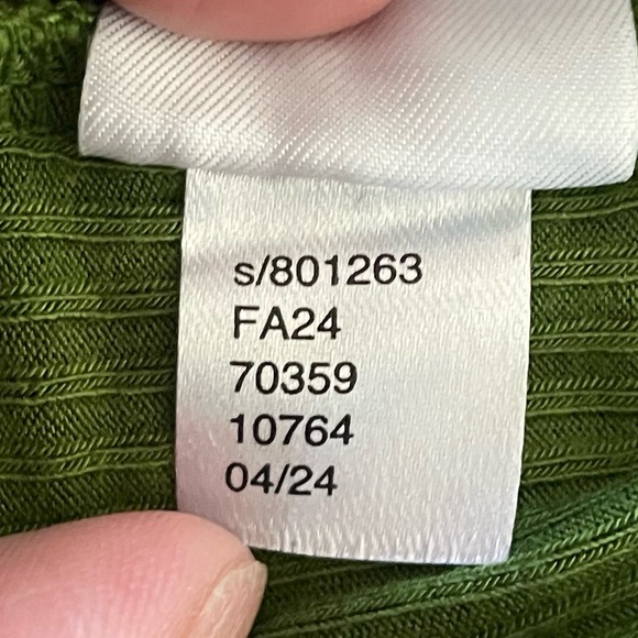 LOFT Roughed Sleeve V-Neck Henley Top Size M Forest Fairy Cottagecore - Picture 4 of 6